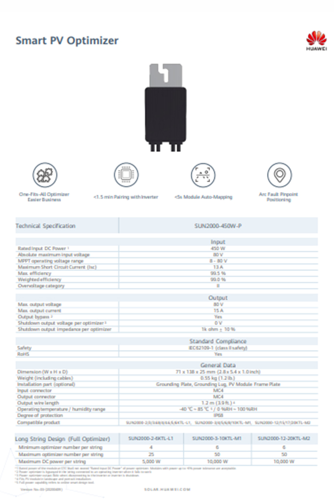 Huawei SUN2000P 450W Smart PV Optimiser_1